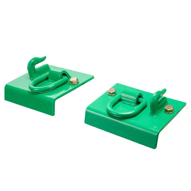 

7.93mm tractor bucket hook with lashing ring, grade 70, steel, set of 2, screw-on grab hook with backplate, compatible with tractor buckets, motorhomes, UTVs, max. breaking strength 5443.1kg