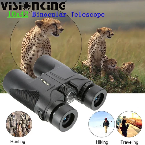 Binoculares Visionking De largo alcance 10x42 para caza y acampada BAK-4 FMC, telescopio potente resistente al agua, Prismaticos De Caza Binocular