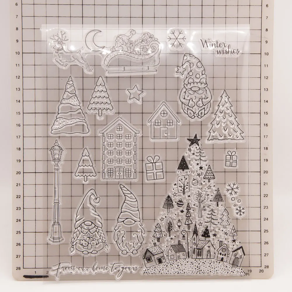 KLJUYP Merry Christmas Transparent clear stamp for DIY Scrapbooking/Card Making/Kids Christmas Fun Decoration Supplies