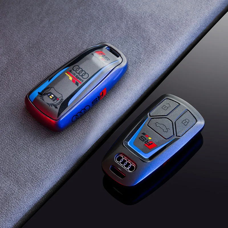 

TPU Auto Smart Key Shell for Audi A4 A4L A5 Q5 Q7 TT TTS 8S B9 2016 - 2018 Holder Fob Car Remote Key Cover Case Keychain