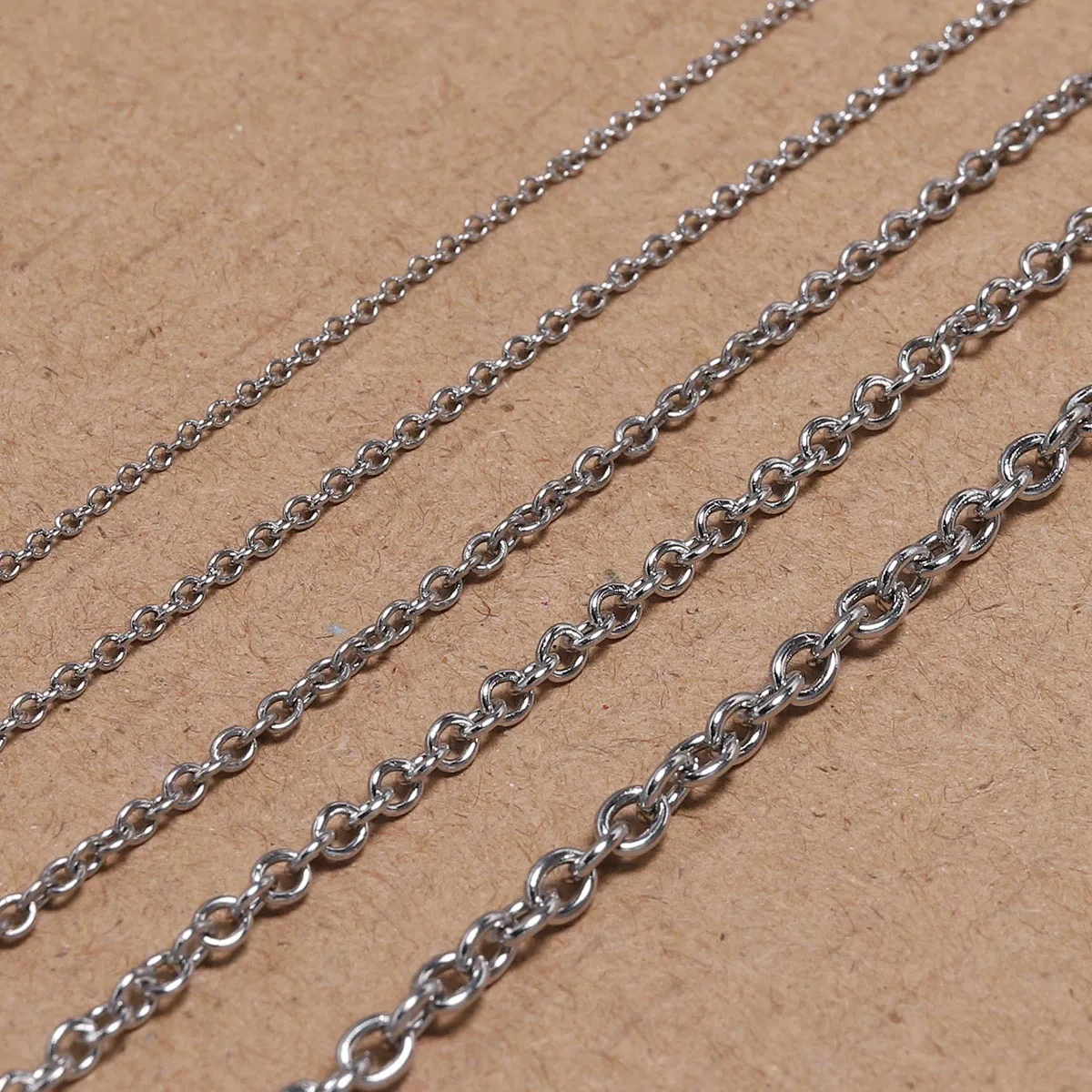 1Pcs/5m Hot Selling Stainless Steel Multi Specification Practical Chain O-Shaped Chain DIY Jewelry Accessories Round Cross Chain