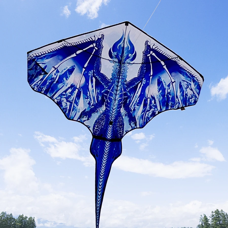 طائرة ورقية على شكل ديناصور من الجليد والثلج بطول 1.5 متر، هدية وسيم، طائرة ورقية دلتا كرتونية سهلة الطيران مناسبة للمبتدئين من سن 6 سنوات