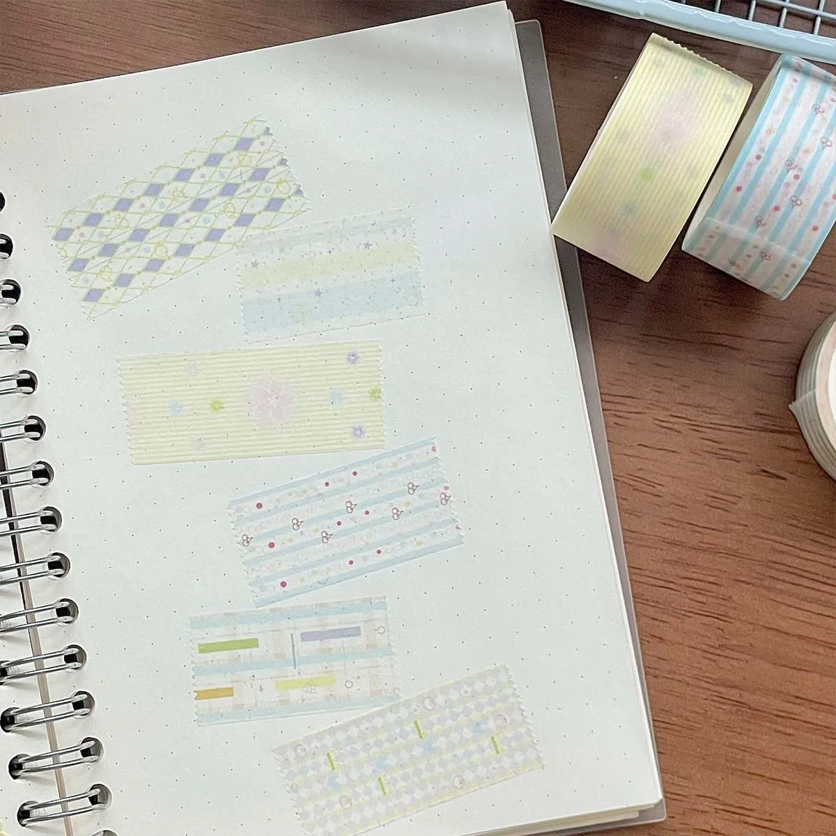 WAKAWAKA Washi Tape Ins Style Scrapbooking Masking Tape Spring Flutter Basic Pattern DIY Aufkleber Bänder Bastelbedarf