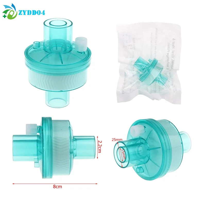 ●1/2/5PCS Disposable Breathing System Filters Bacteria Filter HME HEPA Ventilator Accessories Moisture Heat Exchanger