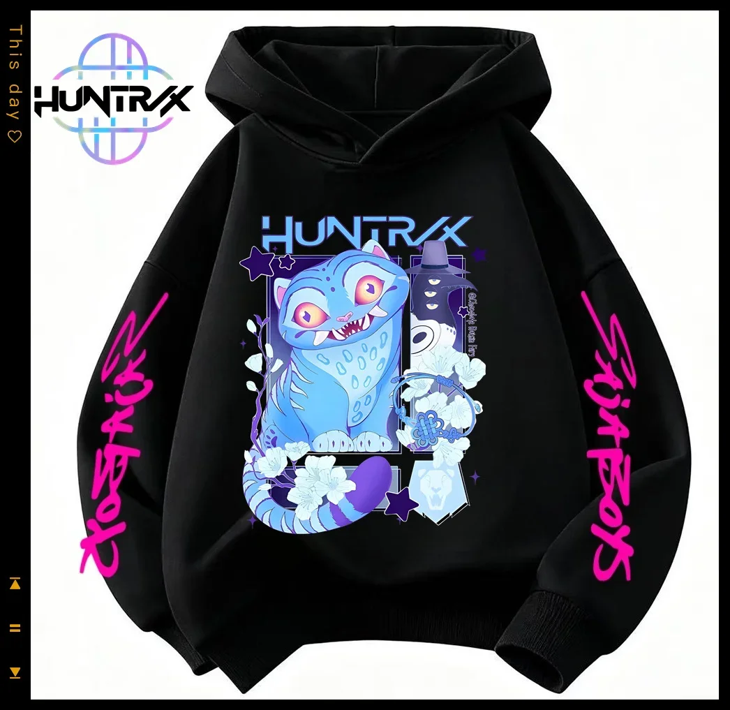 هوديي KPop Demon Hunters للأولاد بغطاء للرأس ثلاثي الأبعاد مطبوع ثلاثي الأبعاد للخريف ملابس غير رسمية دافئة ​