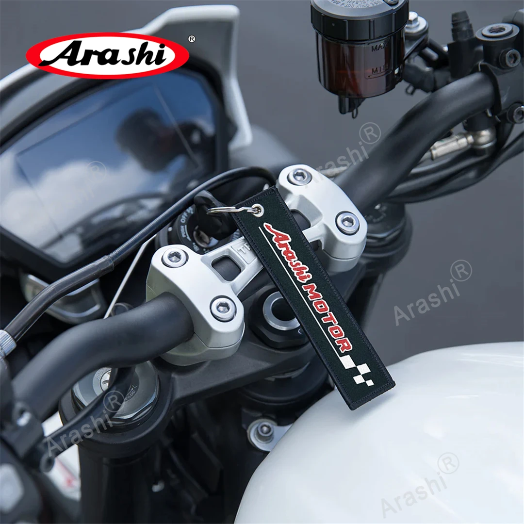 Arashi Logo Keychain Motorcycle Car Key Ring Holder Double Side Tag Fashion Keyring For Men Rider Gift Motorbike Accessories