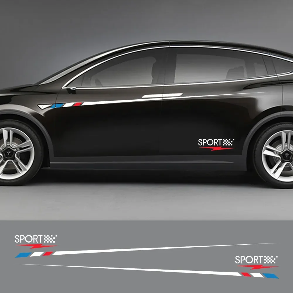 

4Pcs 220×19cm Car Waist Line Stickers Decoration SUV For Tesla Model 3 S X P100D Automobiles Vinyl Film Decals Car Accessories