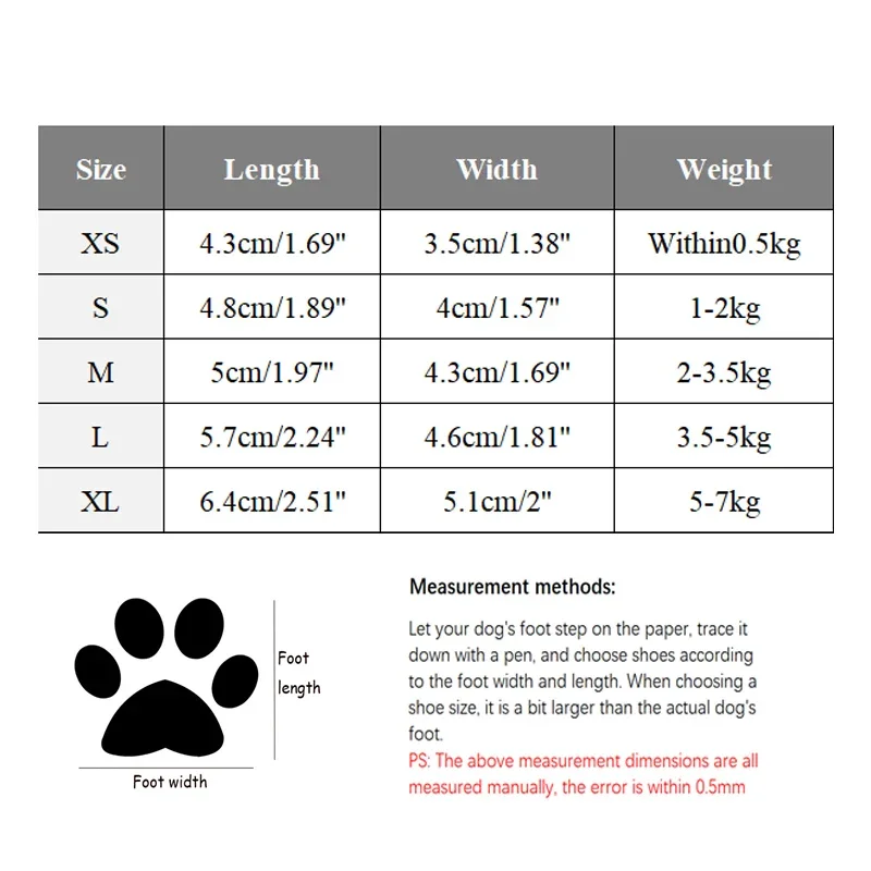 4Pcs/set Warm Pet Dog Shoes Sneakers Anti-Slip for Small Medium Dogs Cute Dog Boots Outdoor image