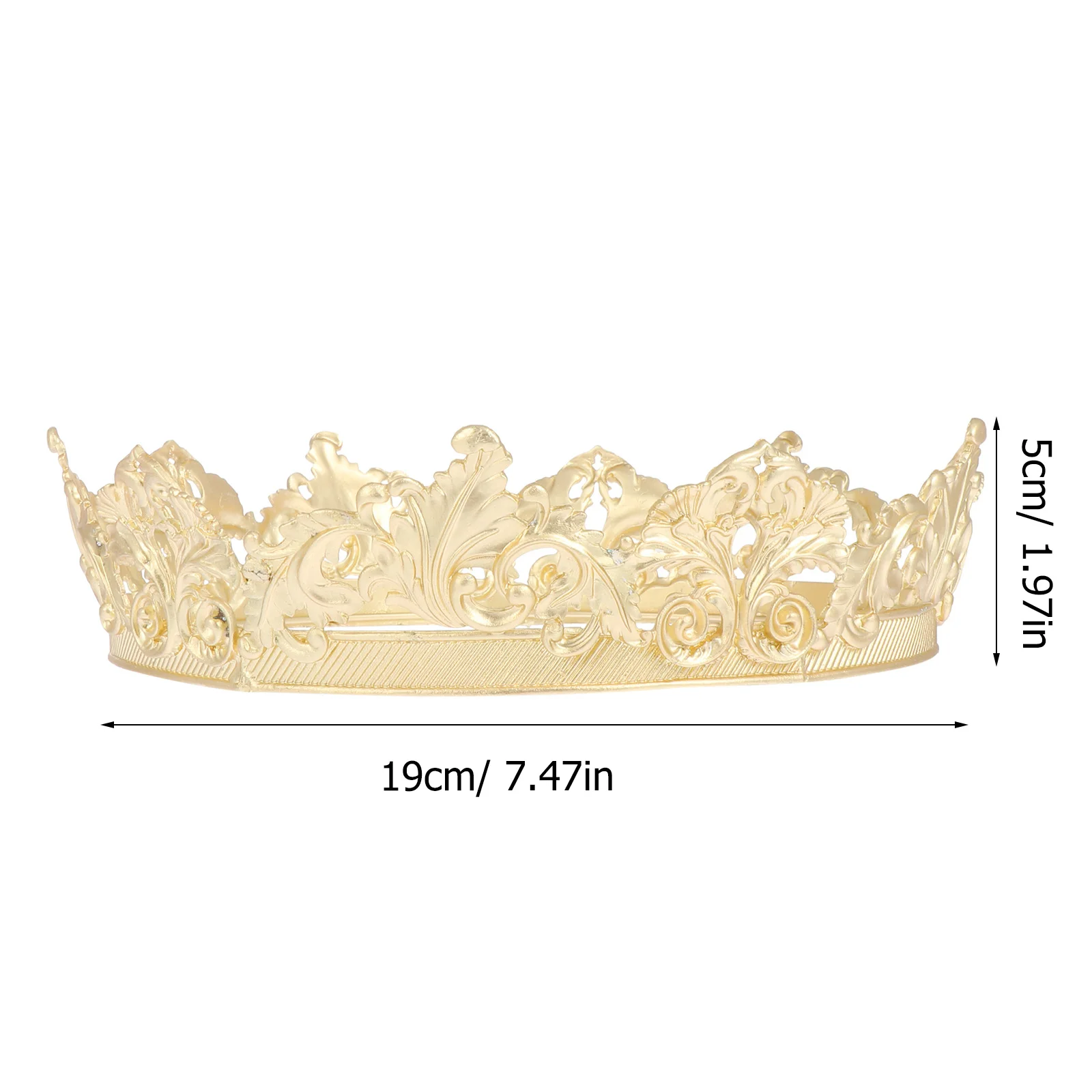 Couronne en métal pour hommes et femmes, 1 pièce, accessoire de spectacle de Cosplay pour fête de mariage, diadème de carnaval, accessoire de Costume d'anniversaire de noël