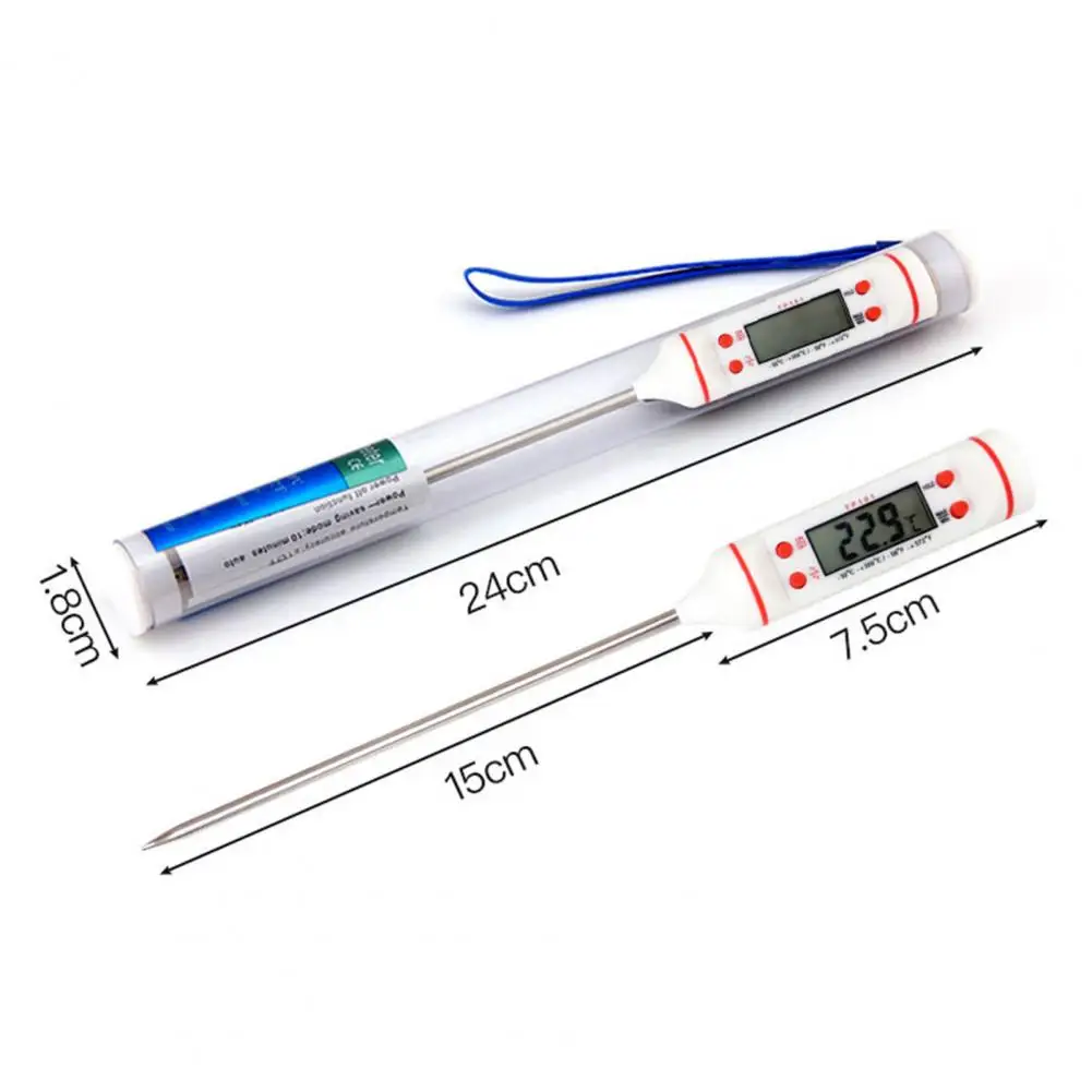 Water Oil Thermometer Needle Food Thermometer Instant Reading Cooking Meat Temperature Tester with Probe for Kitchen Grilled