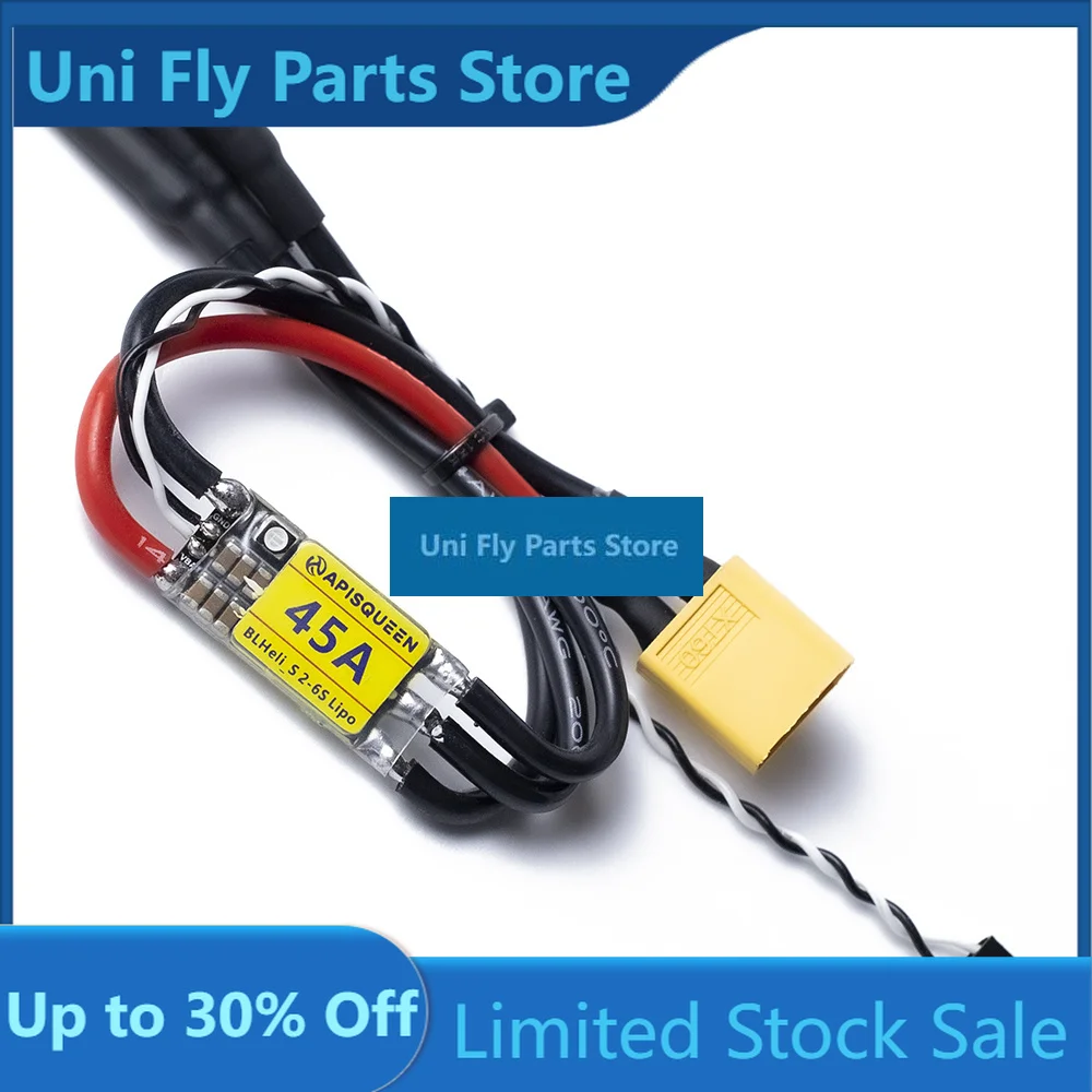 UniFlyApisQueen 12-24V 3-6S 45A Bi-Directional ESC IPX6 Splashproof PWM Brushless Speed Controller For RC Boat Thruster