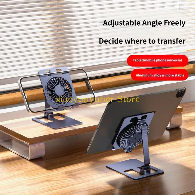 P9JB Phone Tablets Cooling Stand With 3 Second Fast Cooling Fan Adjustable and USB Type C Support Easy To Carry