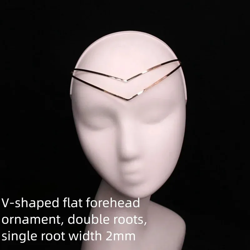 Metal Crown Base Frame for DIY Elf Tiara or Ballet Headpiece, double V-shaped  Circlet for Cosplay, Wedding or Stage Use