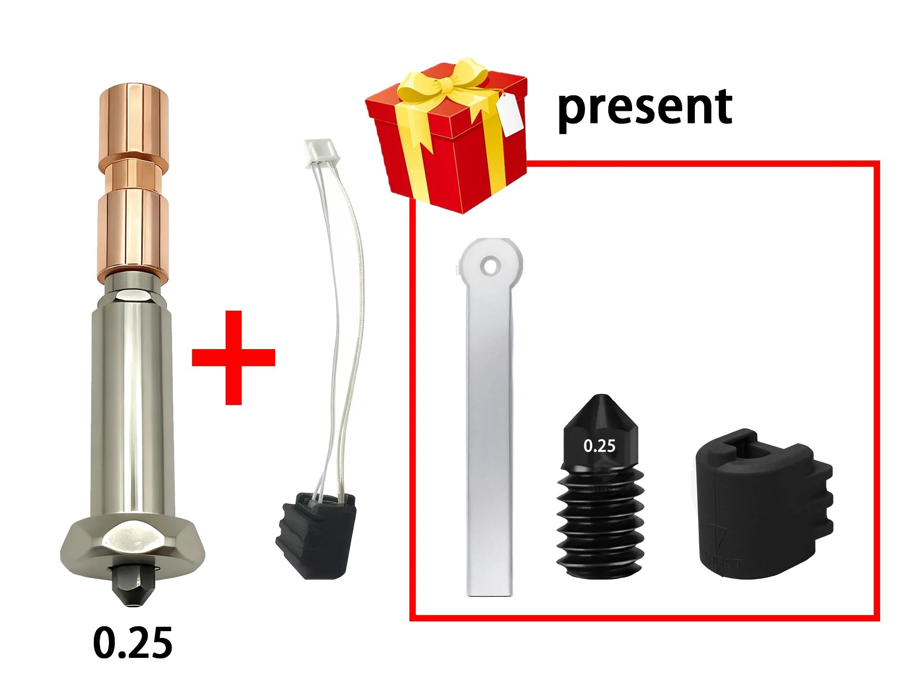 

Сменная насадка для Anycubic Kobra 3 Max, сопло Hotend Kobra 3 Max, комбинированная насадка для горла 0,25 0,4 0,6 0,8 мм, сменные насадки