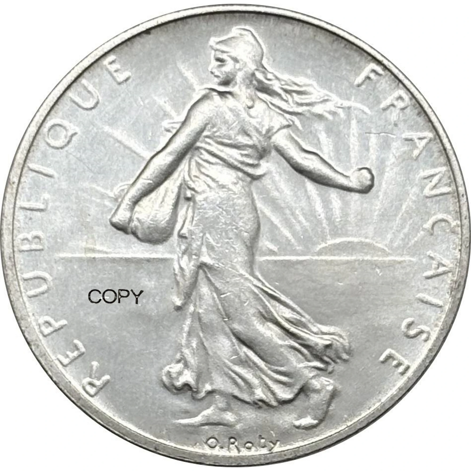 França 2 francos 1914 1915 1916 1917 Liberte Egalite Republic Banhado a Prata Cópia Moeda Comemorativa Moedas Colecionáveis