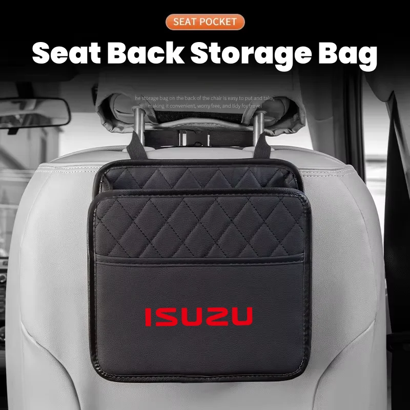 

Car Backseat Organizer Multifunction PU Leather Interior Storage Bag for Isuzu D-MAX D MAX Dmax I II WFR VAN NFR ATV TROOPER