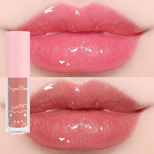 Esmalte de labios de cristal con luz de agua, espejo hidratante, aceite de labios nutritivo, brillo nacarado, Mini brillo de labios Tootsie bonito