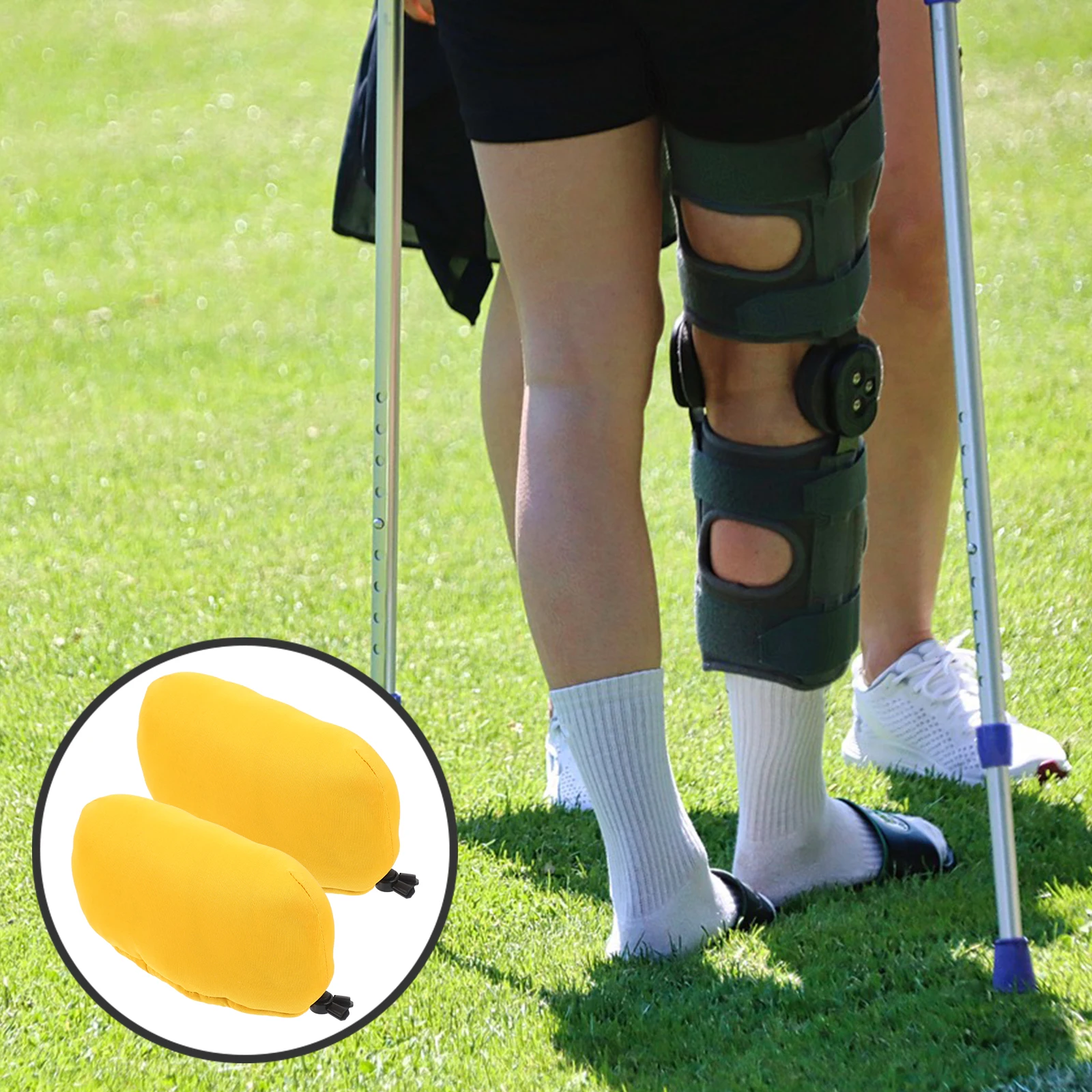 

1 пара нескользящих защитных подушек для подмышек, удобная хлопковая губчатая подушка для костылей для пожилых людей, поддерживающая накладка для костылей