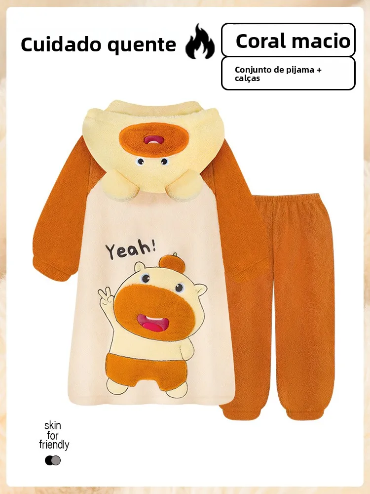 accappatoio-da-uomo-in-pile-corallo-con-cappuccio-spesso-e-morbido-con-simpatico-motivo-a-capibara-lulu-taglia-grande-abbigliamento-per-la-casa-mantiene-il-calore