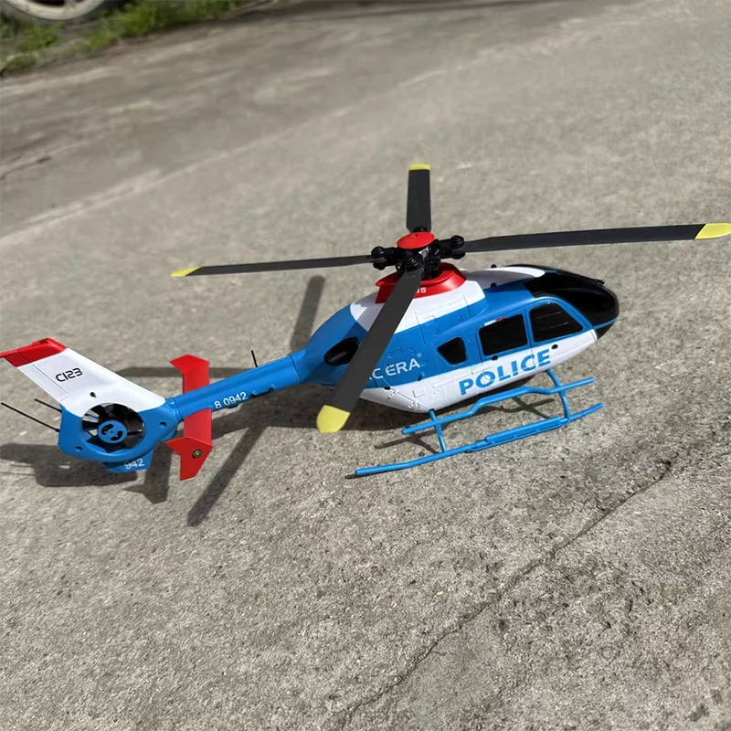 Helicóptero de controle remoto, aeronave simulada, modelo com True Channel, Dual Brushless acionamento direto, seis canais, C123