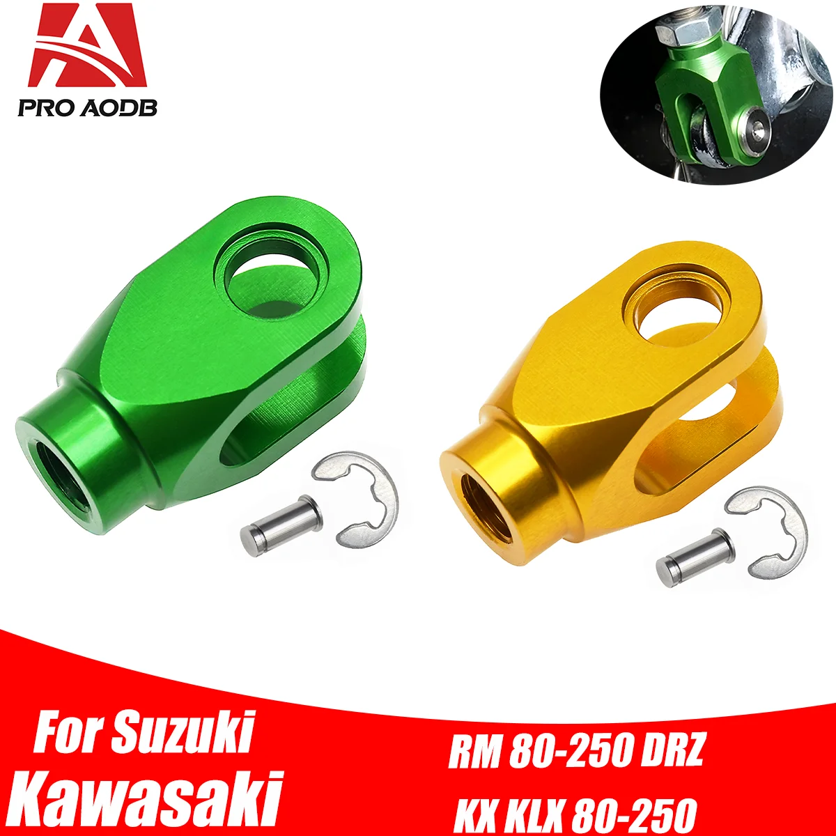 For Suzuki RM80 RM85 RM125 RM250 RMX250S RMX250R DRZ400S DRZ400R DRZ400SM 250SB LTZ400 LT-R450 CNC Rear Brake Clevis 1998-2019