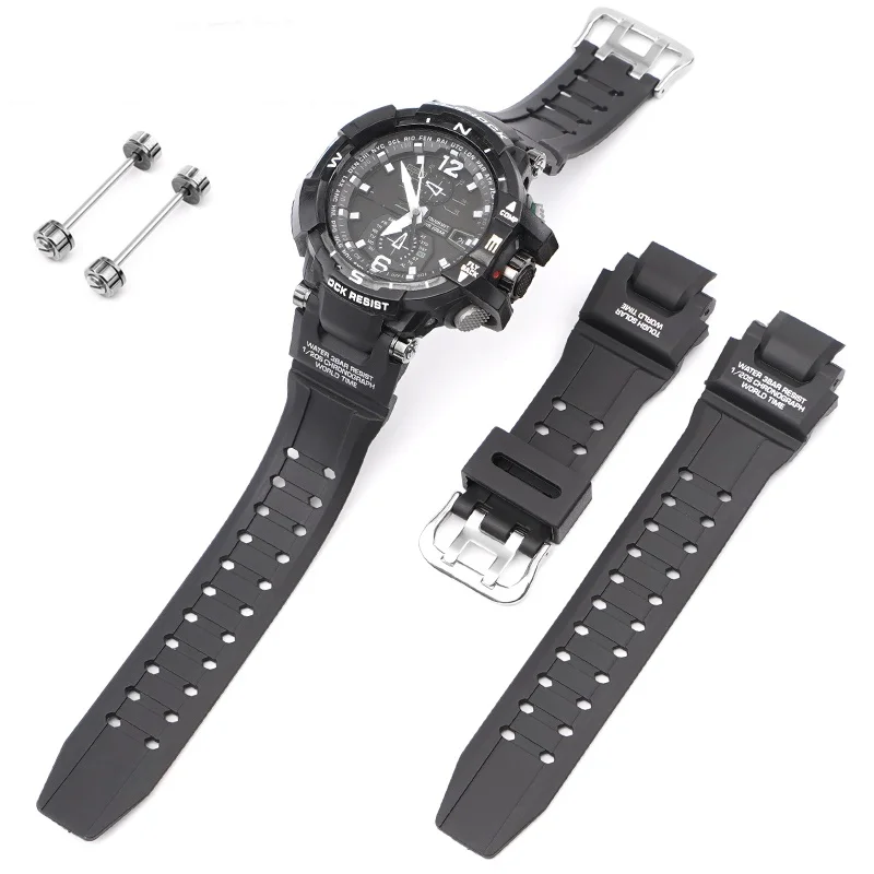 Replacement for Casio G-Shock GW-4000/GA-1000/GW-A1000/GW-A1100/G-1400 Rubber Strap Sport Waterproof Band Watch With Screw tool