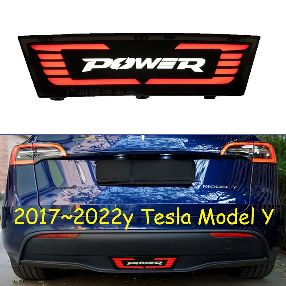 

1pcs car accessories bumper tail light for Tesla Model y taillight 2017~2022y Reflector LED Taillamp for Tesla Modely fog lamp