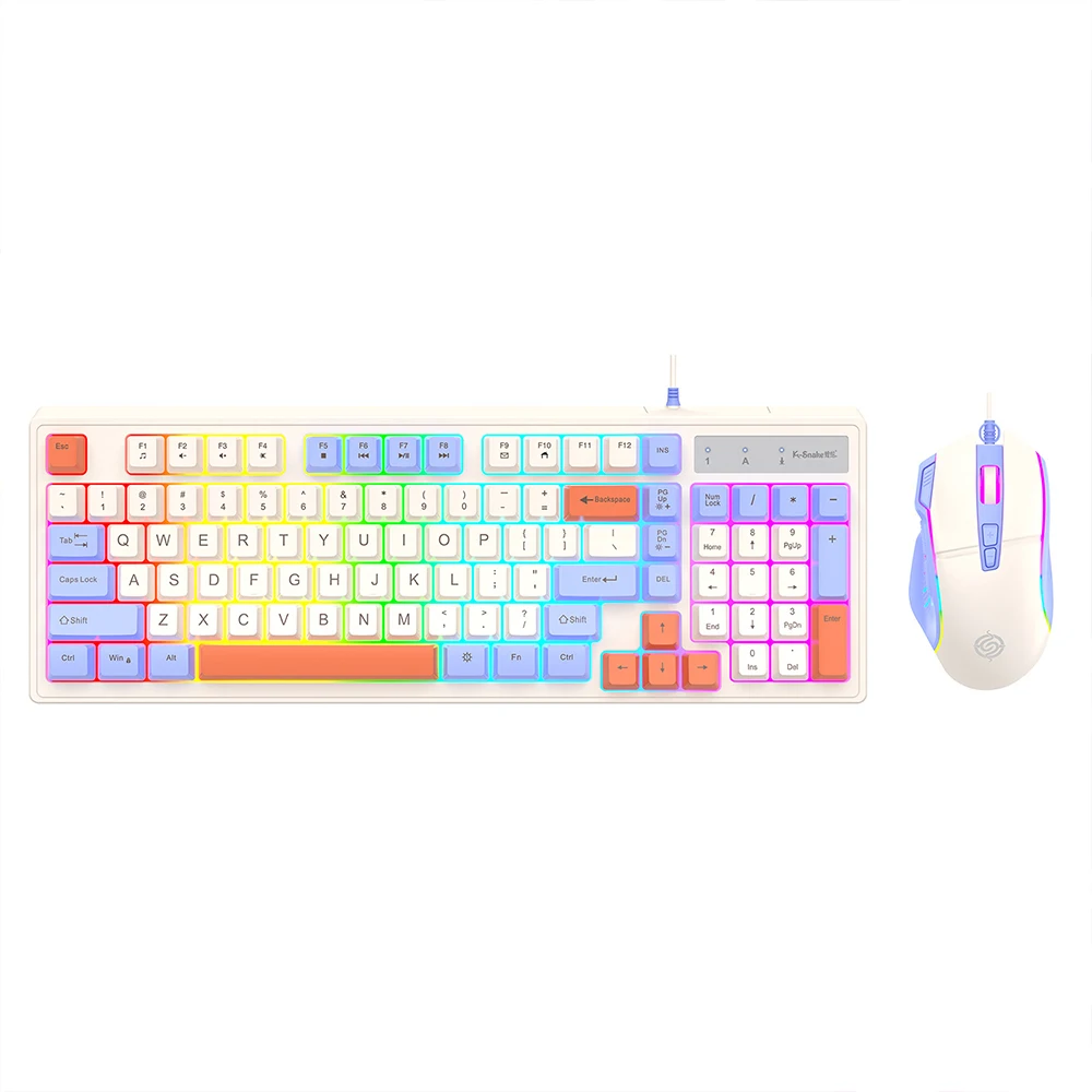 السلكية لوحة مفاتيح الألعاب الميكانيكية ، الكمبيوتر ، مكتب ، مضيئة ، 98 مفاتيح