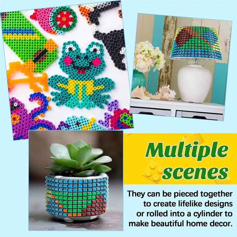 Offre spéciale 4 pièces cartes de perles de fusible toile pour l'artisanat de perles Compatible avec les perles Perlersnappix 12 pouces X 12 pouces perles de fusible panneau perforé
