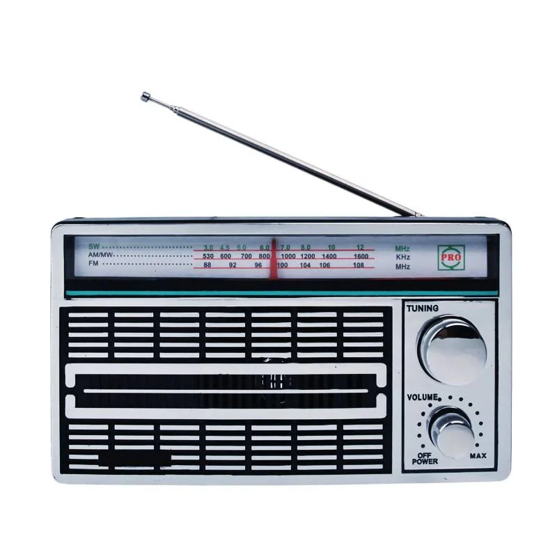 

Retro old man radio full band available dry battery pluggable simple volume