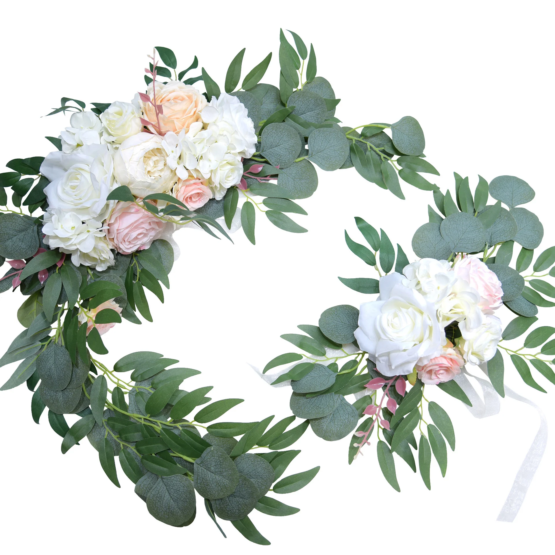 

2pcs Artificial Wedding Arch Flowers Arrangement Rose Party Garland Ceremony Arch Flower Backdrop Wedding Decoration Fake Flower