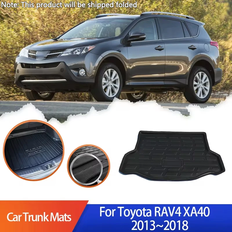 

Автомобильные коврики в багажник для Toyota RAV4 XA40 2013 2014 2015 2016 2017 2018, противоскользящие задние багажники, чехлы на багажник, автомобильные аксессуары