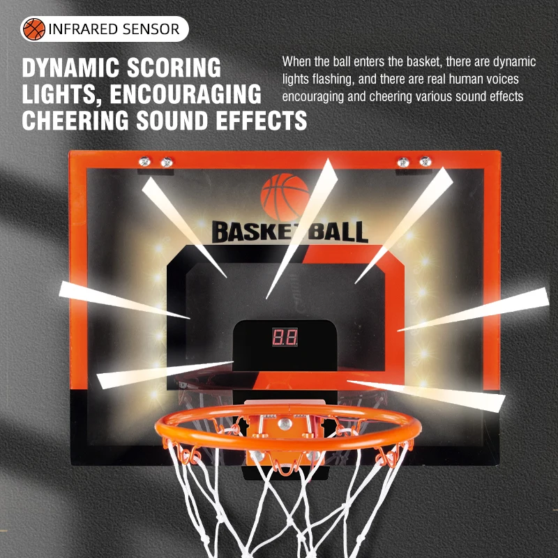 Scoring Basketball Board Shooting Children's Hole Free Hanging Wall Electronic Exercise Game Toy Hanging Backboard Toys