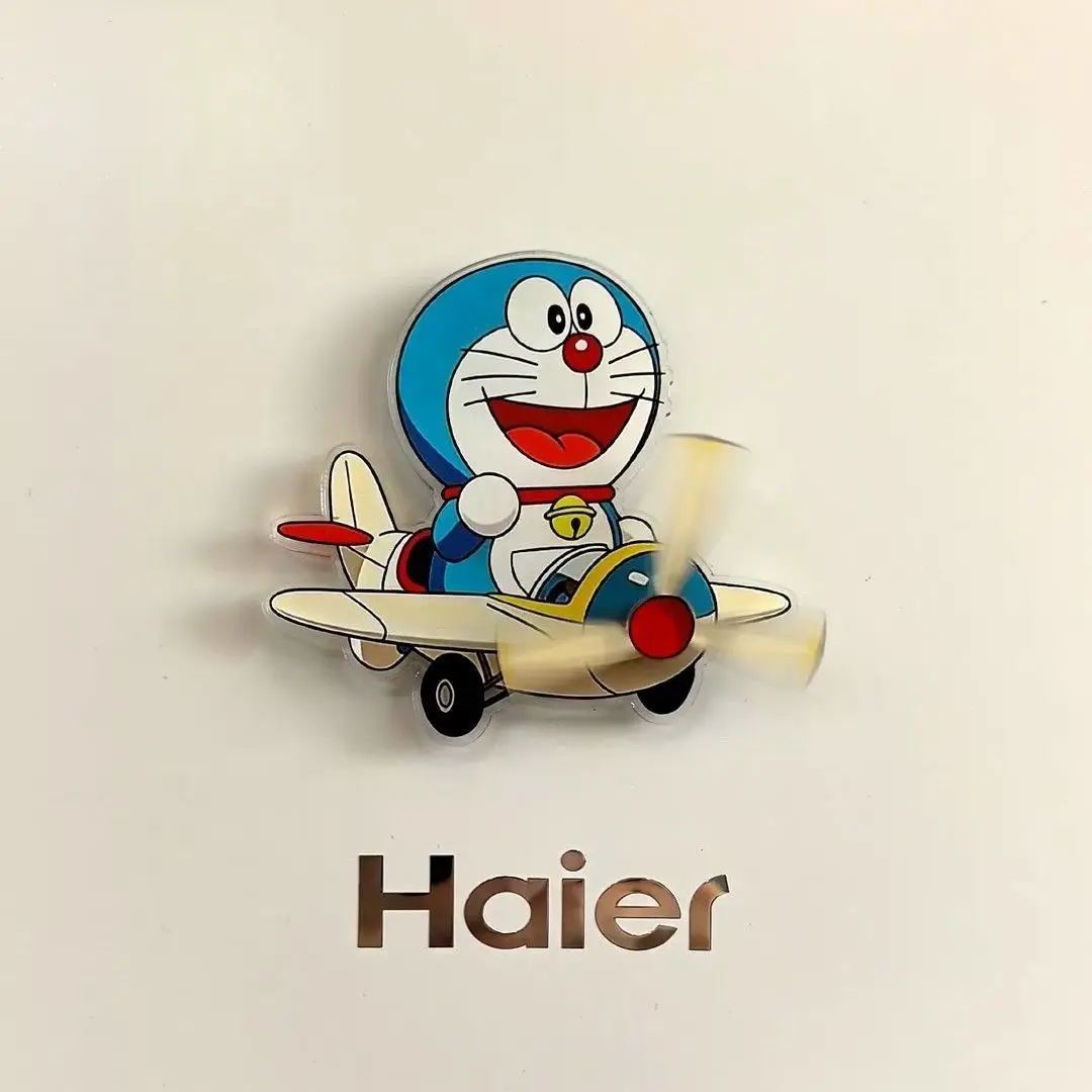 Doraemon Rotating Fridge Magnet Cartoon Anime Decorative Fun Funny Fridge Hanging Interesting Decoration