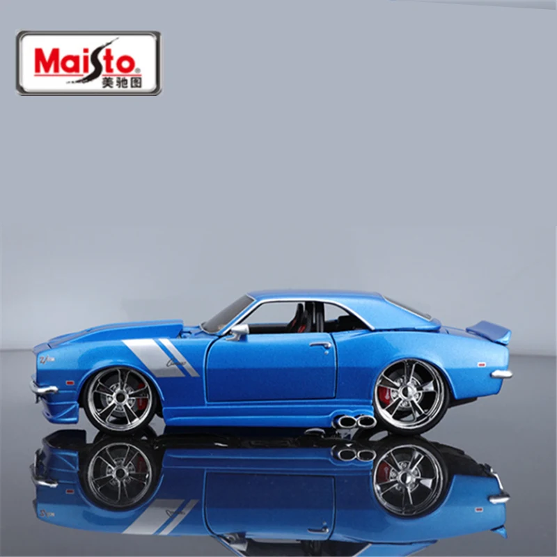 Maisto 1:24 1968 Chevrolet Camaro Z/28 Alloy Sports Car Model Diecasts Metal Racing Vehicles Car Model Simulation Kids Toys Gift