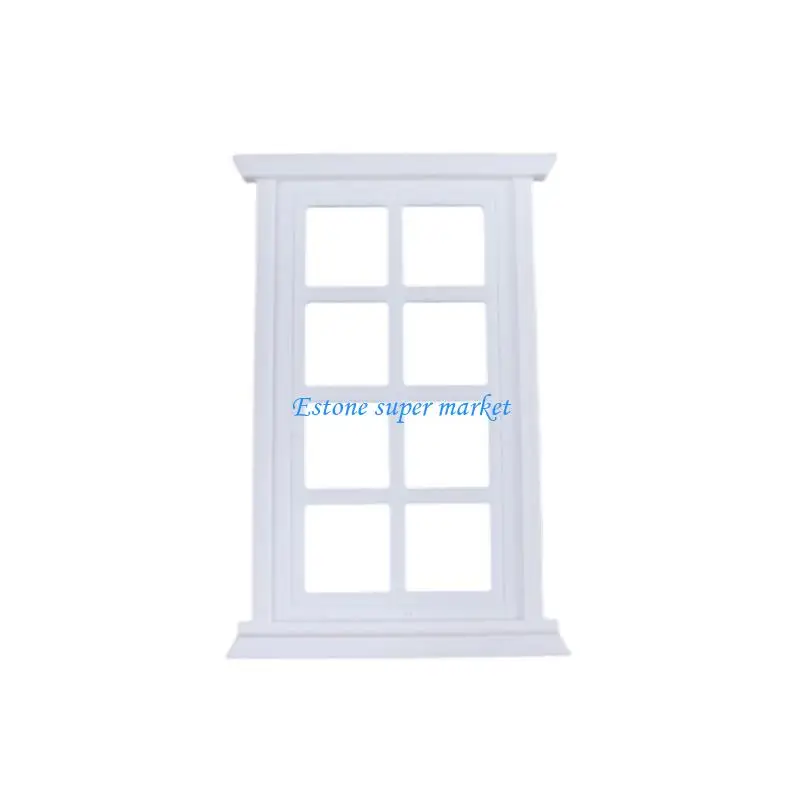 

090B Architectural White Dollhouses Window For Artistic Miniature Designs