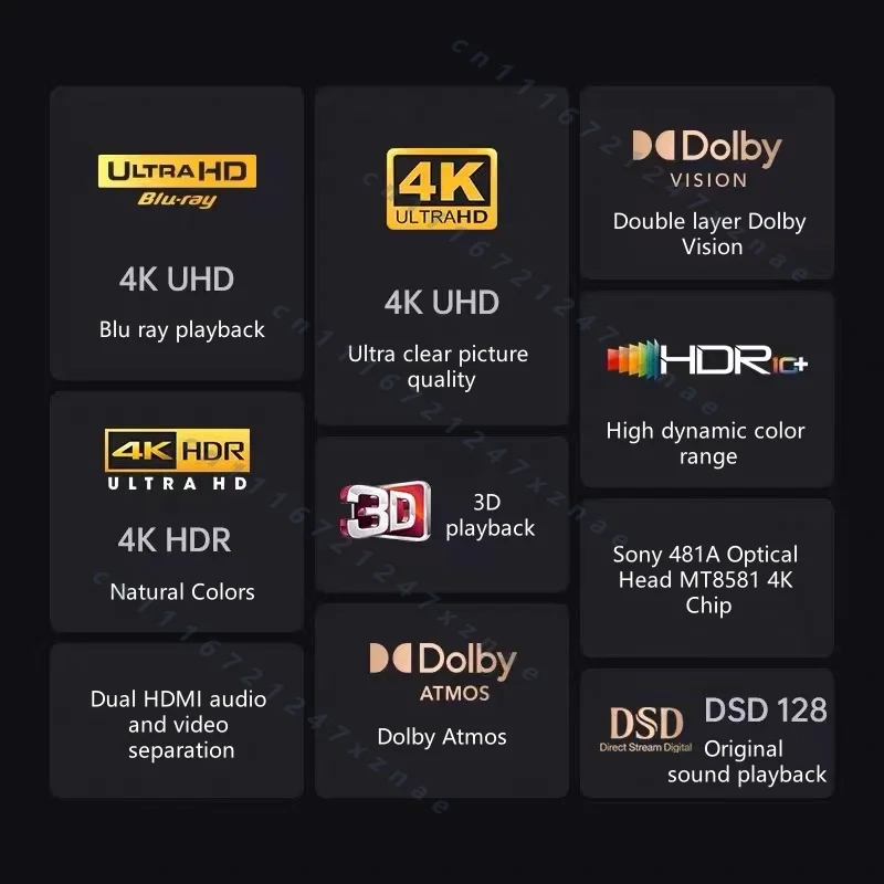 Fast Shipping，3D HD Channel Dolby Vision DVD Player DTS Decoding GIEC G5600 4K Blu Ray HD Hard Disk Player Home Disc