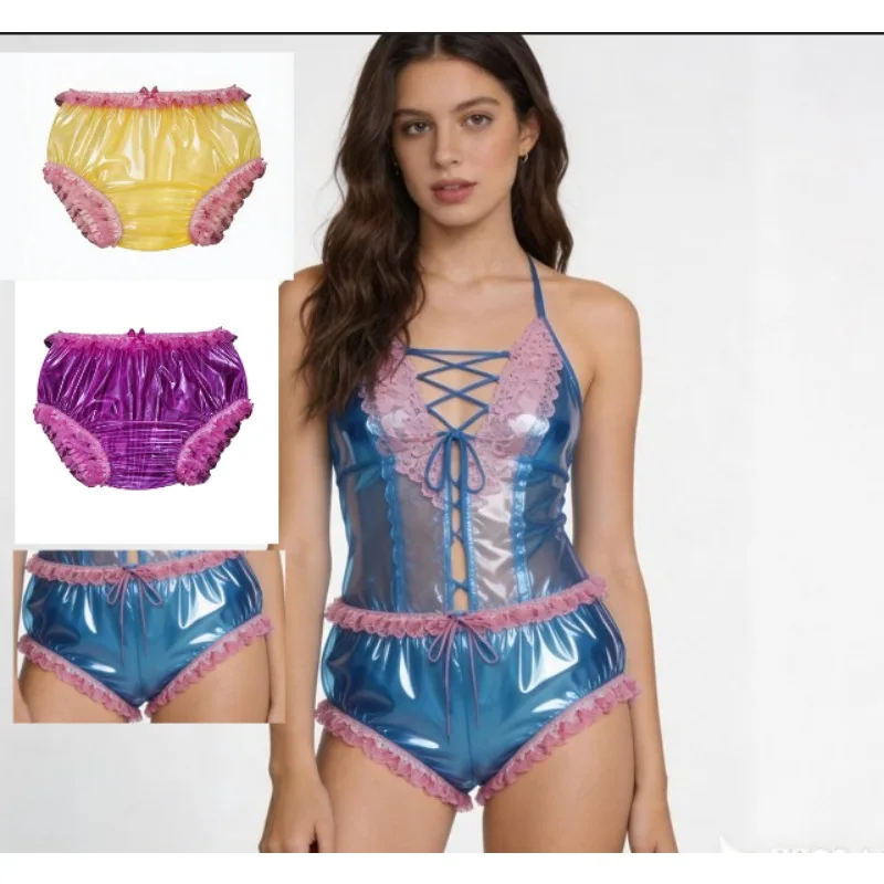 slip-in-pvc-trasparente-a-vita-alta-taglie-forti-con-finiture-in-pizzo-ultra-morbido-silenzioso-setoso-sottile-intimo-in-plastica-sexy-confortevole-traspirante-per-tutti-i-giorni