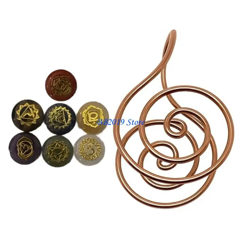 Q0KB Handmade Coppers Unisex Spirals Bracelet Hand Rings Braided Wrap Jewelry