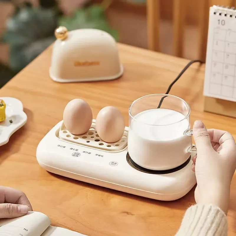 160W Home Smart Cooker Low Power Dormitory Breakfast Machine Multi-function Electric Steamer Portable 55°C Milk Heater