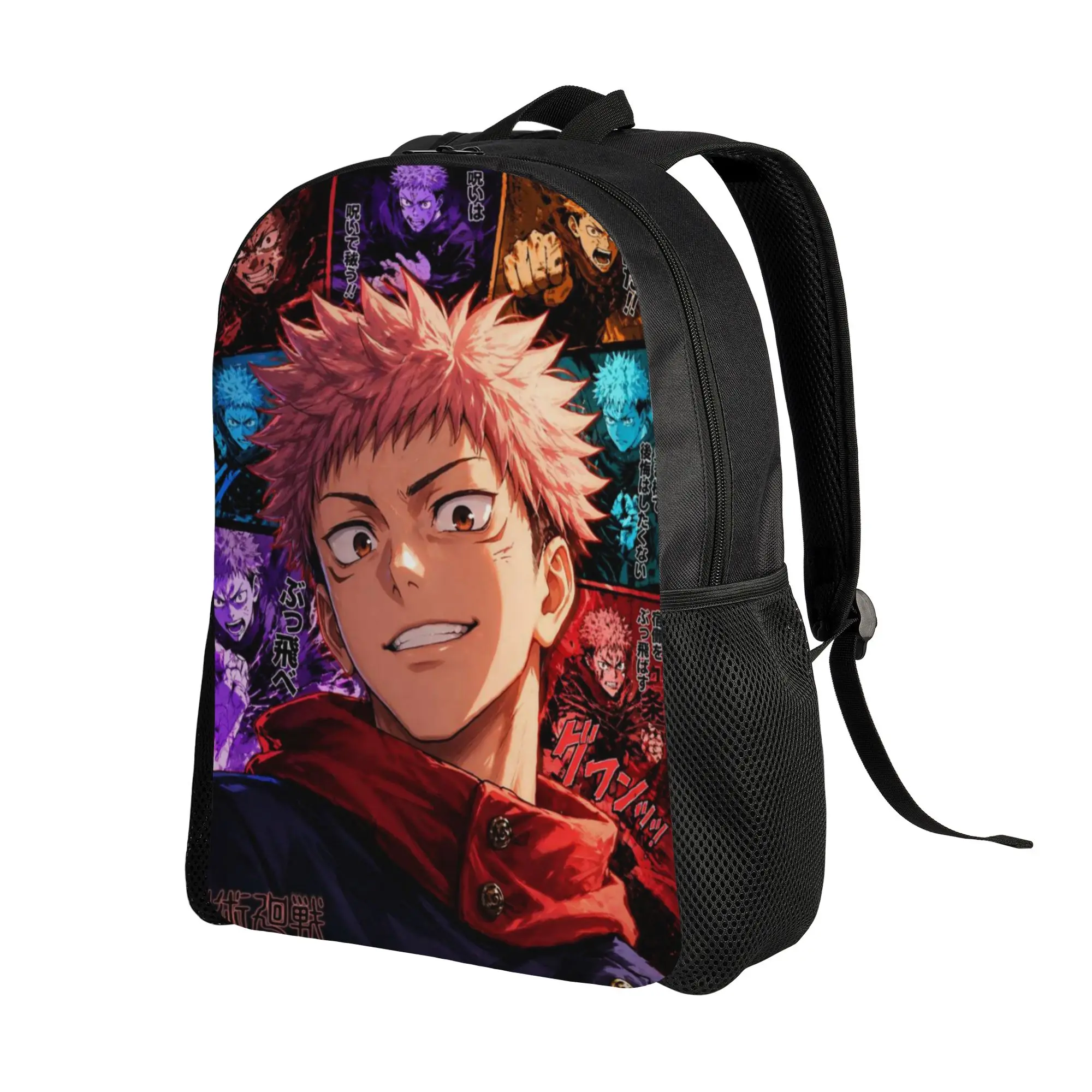 Yuji Itadori Backpack J-Jujutsus K-Kaisens Boy Polyester Trekking Backpacks Large Modern High School Bags Rucksack