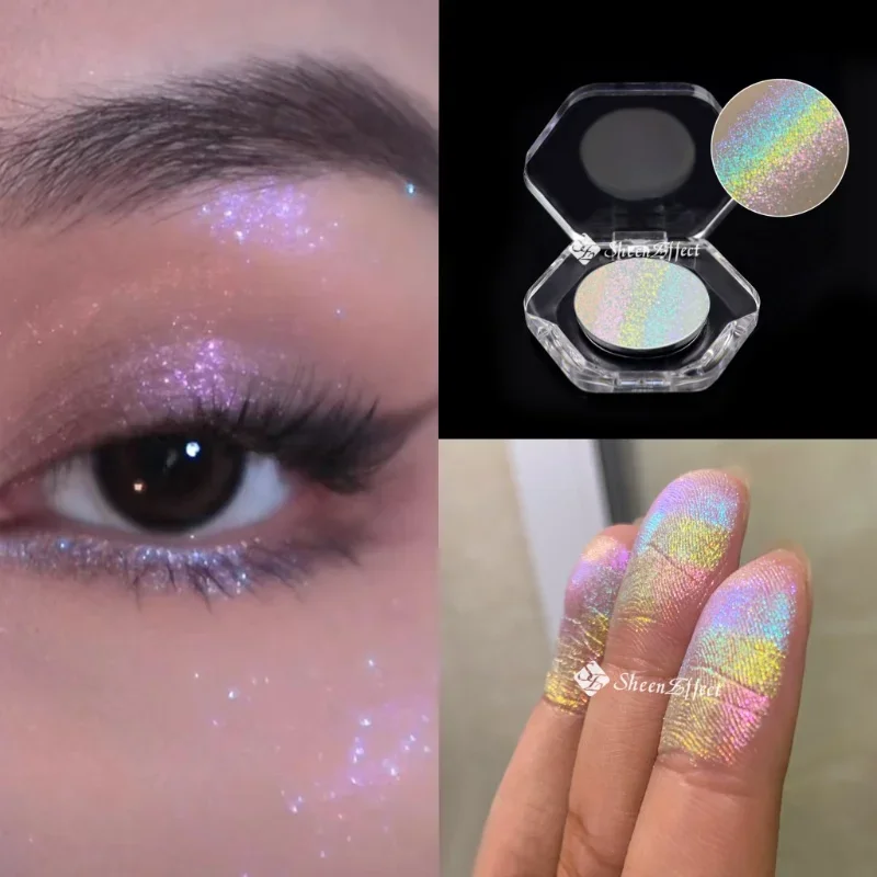 Sheeneffect Newest Chameleon Rainbow Highlighter High Quality Super Shiny Professional Highlighter for Face Makeup Cosmetics