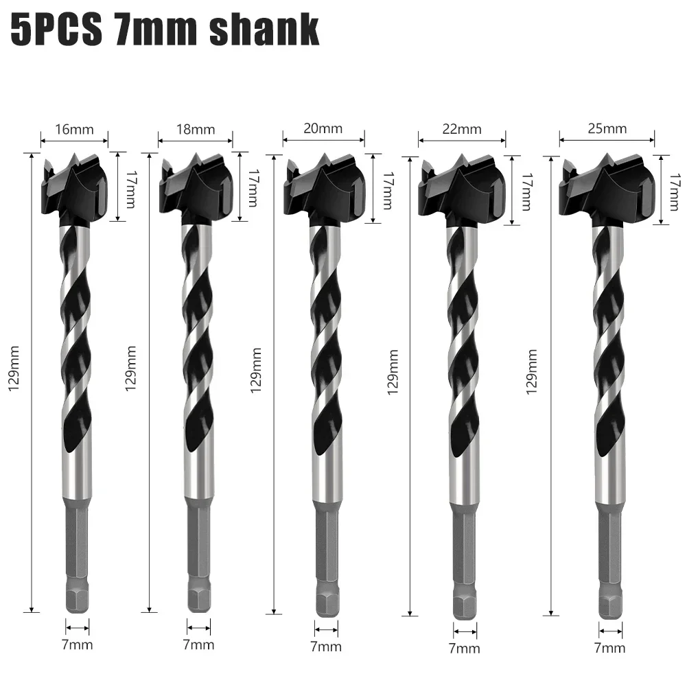 1pcs16mm-25mm longer Forstner tips Woodworking tools Hole Saw Cutter Hinge Boring drill bits Round Shank Tungsten Carbide Cutte