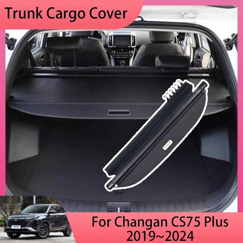 Car Trunk Covers For Changan CS75 Plus 2019 2020 2021 2022 2023 2024 Luggage Storage Stockpile Retractable Space Accessories