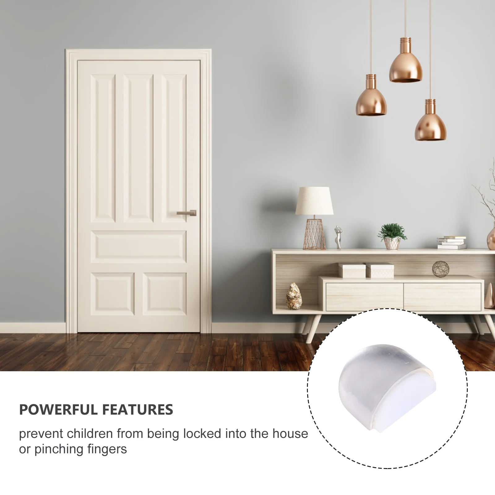 

4Pcs Acrylic Door Stopper Transparent Reusable Anti-Collision Door Holder for Home Bedroom Pets Safety