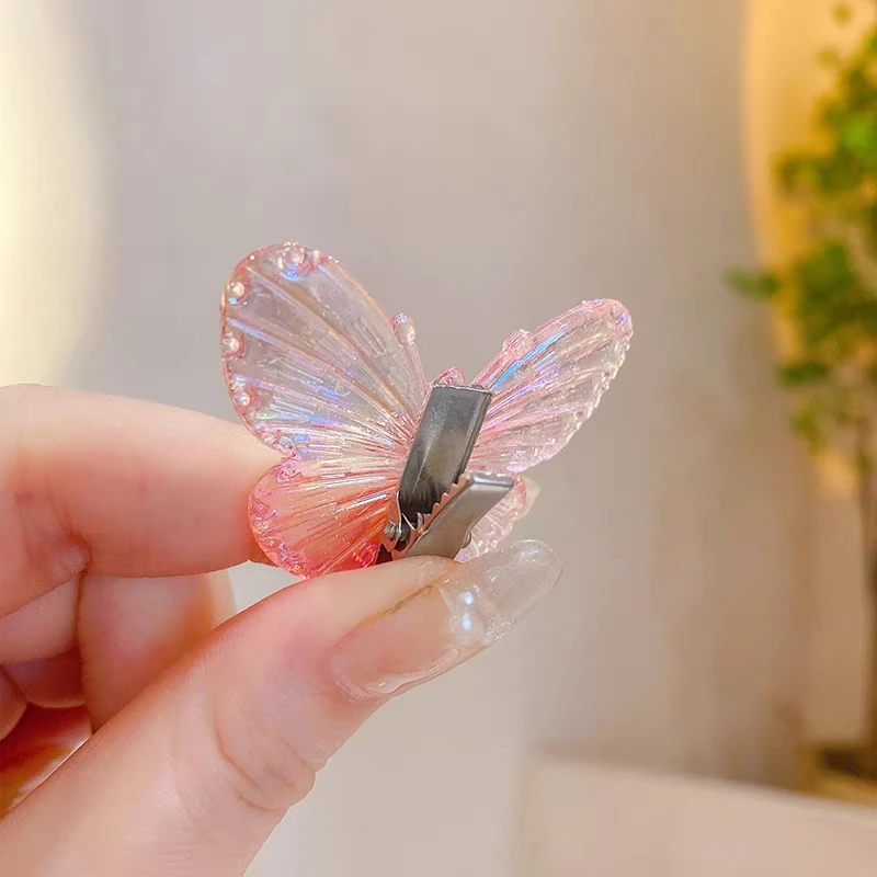 Transparent Butterfly Hair Clips Hairpins for Women Elegant Fairy Headdress Barrettes Girls Cute DIY Headband Hair Accessories