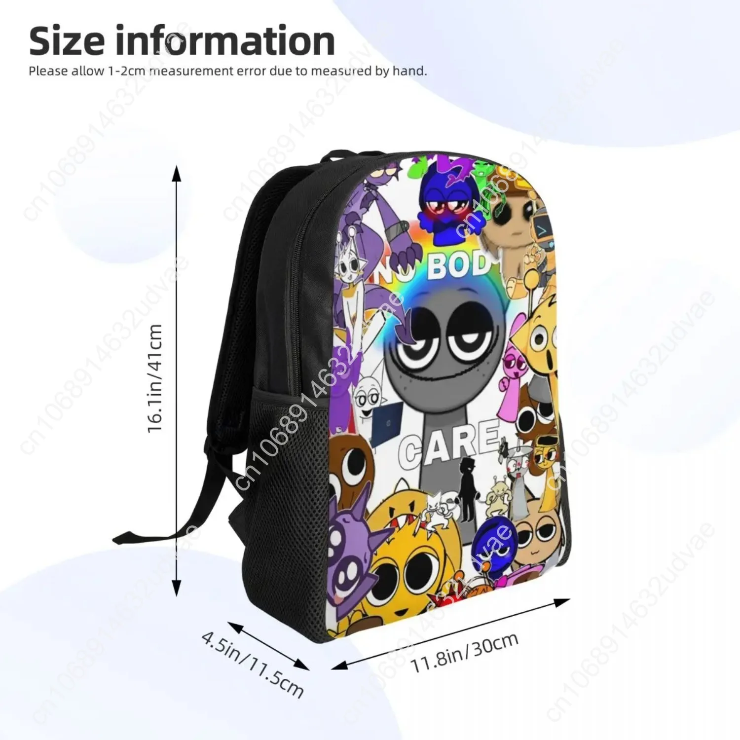 Sprunki Incredibox Cartoon Zaino per bambini per bambini Ragazzi Ragazze Zaini Cartoon Kindergarten Bookbag per bambini