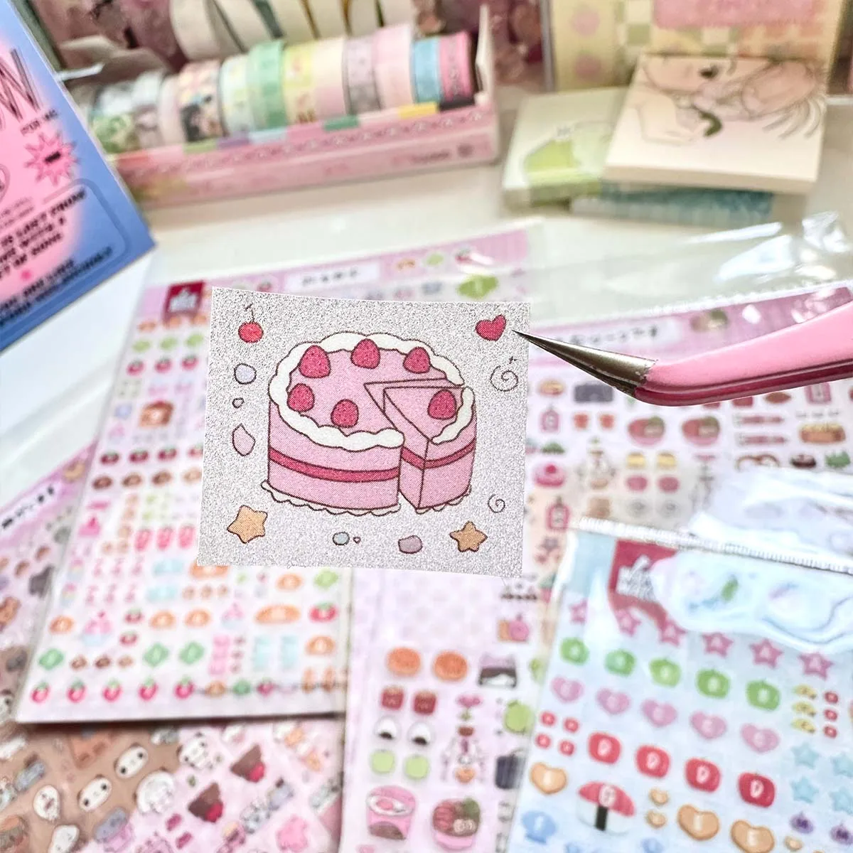 Kawaii Animais adesivos decorativos para Scrapbook, Praça adesivos, Papelaria bonito, DIY Artes Artesanato, Materiais Álbum