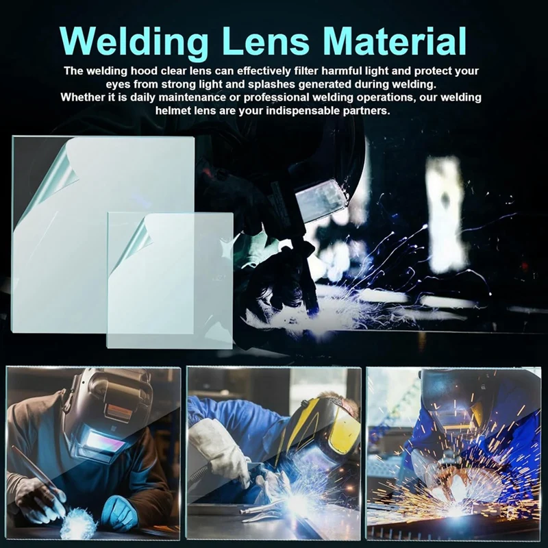 20Pcs 3350 Welding Helmet Lens For Electric Viking Welding Hood Cover Clear Lenses- For 2450 750S 850S KP2898-1 Outside