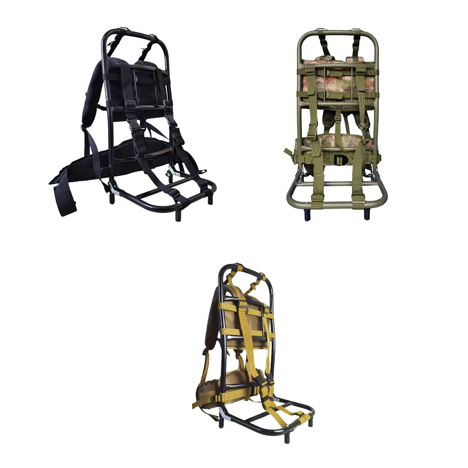 

60kg Heavy Carrying Backpack Frame Lightweight Folding Bag Frame Aluminum Alloy Nylon for Equipment Camping Gear Hiking Outdoor